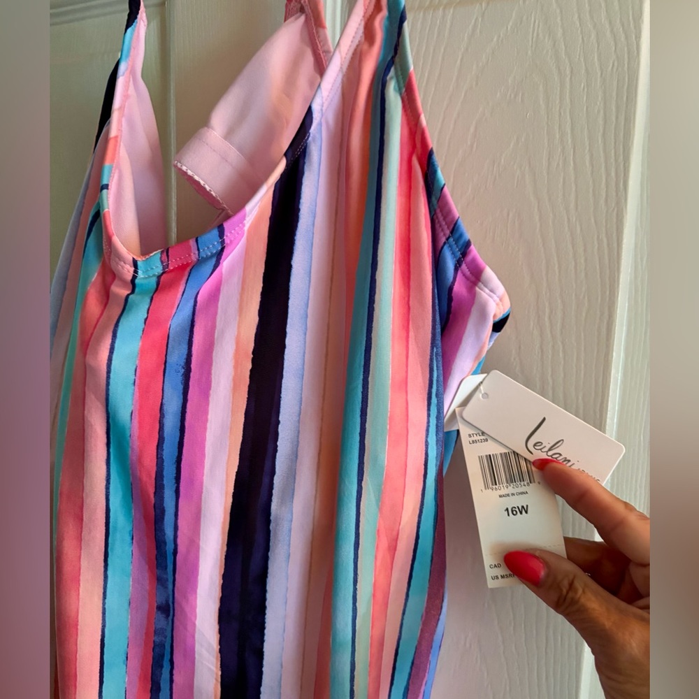 LEILANI STRIPED TANKINI TOP - Picture 5 of 5